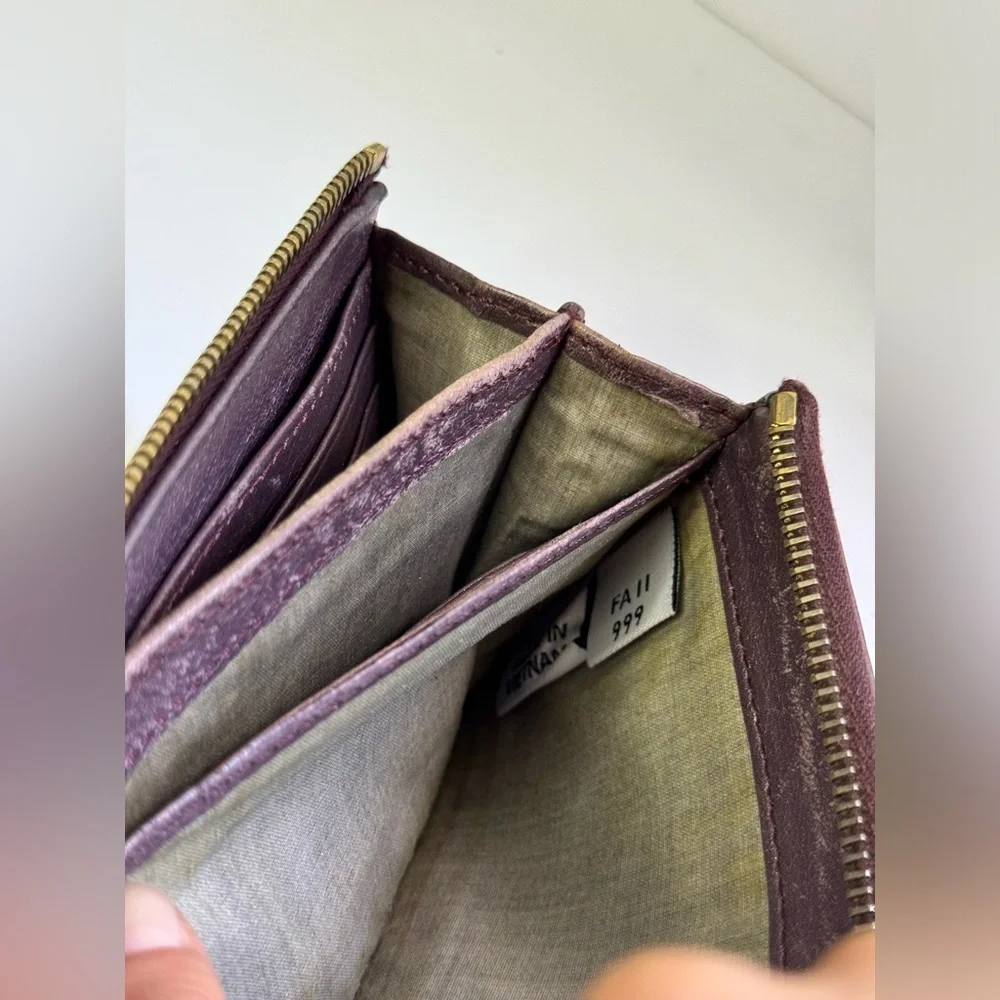 Marc Jacobs Quilted Leather Wallet Purse Cardholder Clutch Bag in Purple - Y2K